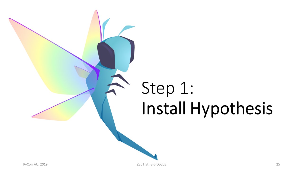 The Hypothesis dragonfly logo, and 'Step 1: Install Hypothesis'